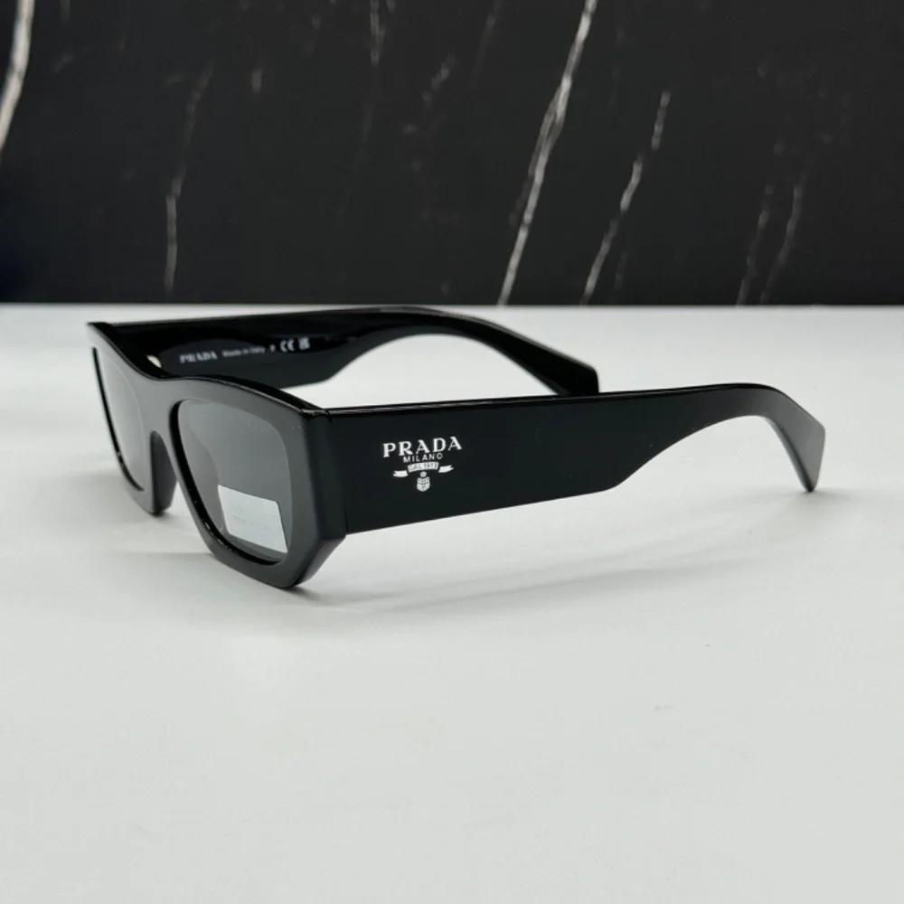 NEW PRADA SPRA01 16K08Z UNISEX SUNGLASSES PRA01S BLACK GEOMETRIC SPR A01 EYEWEAR - Picture 9 of 14